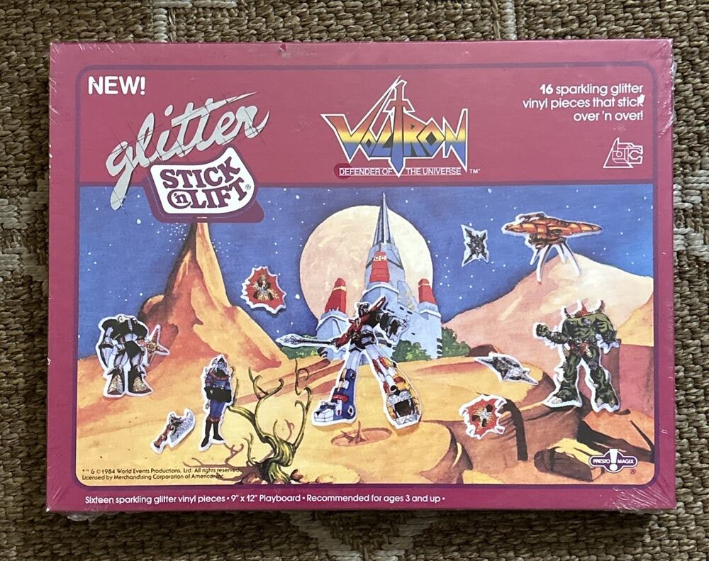 Voltron Defender of the Universe Stick ‘n Lift Play Set Presto Magix Glitter New